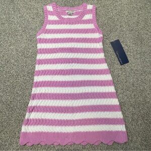 Habitual Pink & White Striped Sleeveless Knit Dress